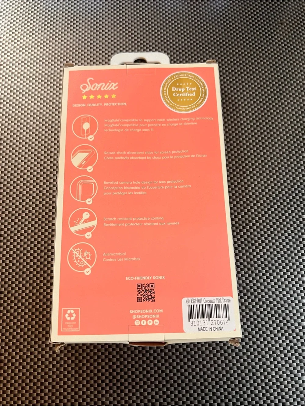 Sonix Pink & Orange MagSafe Compatible iPhone Case iPhone 15 plus and 14 plus